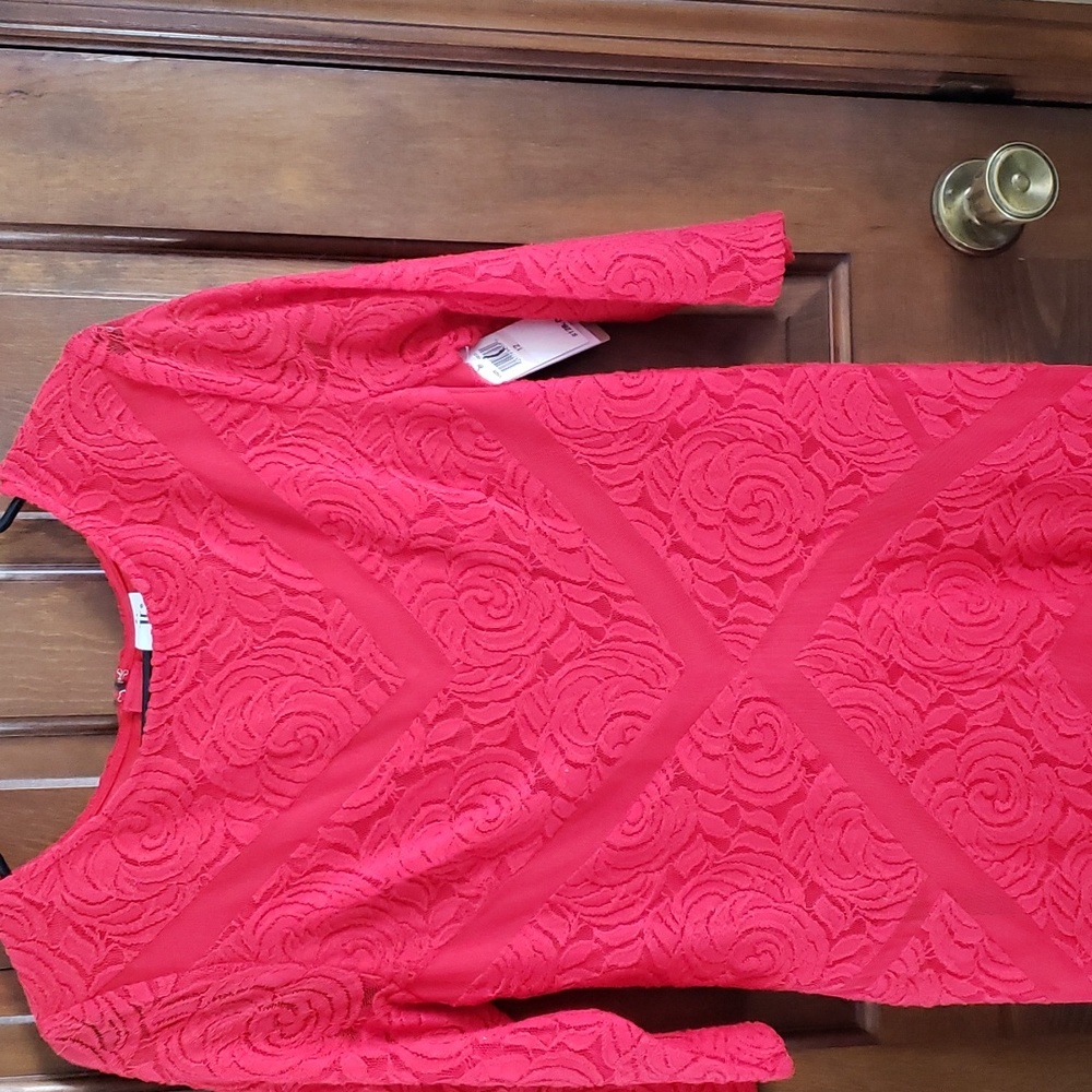 Julia Jordan Red Lace Dress Size 12